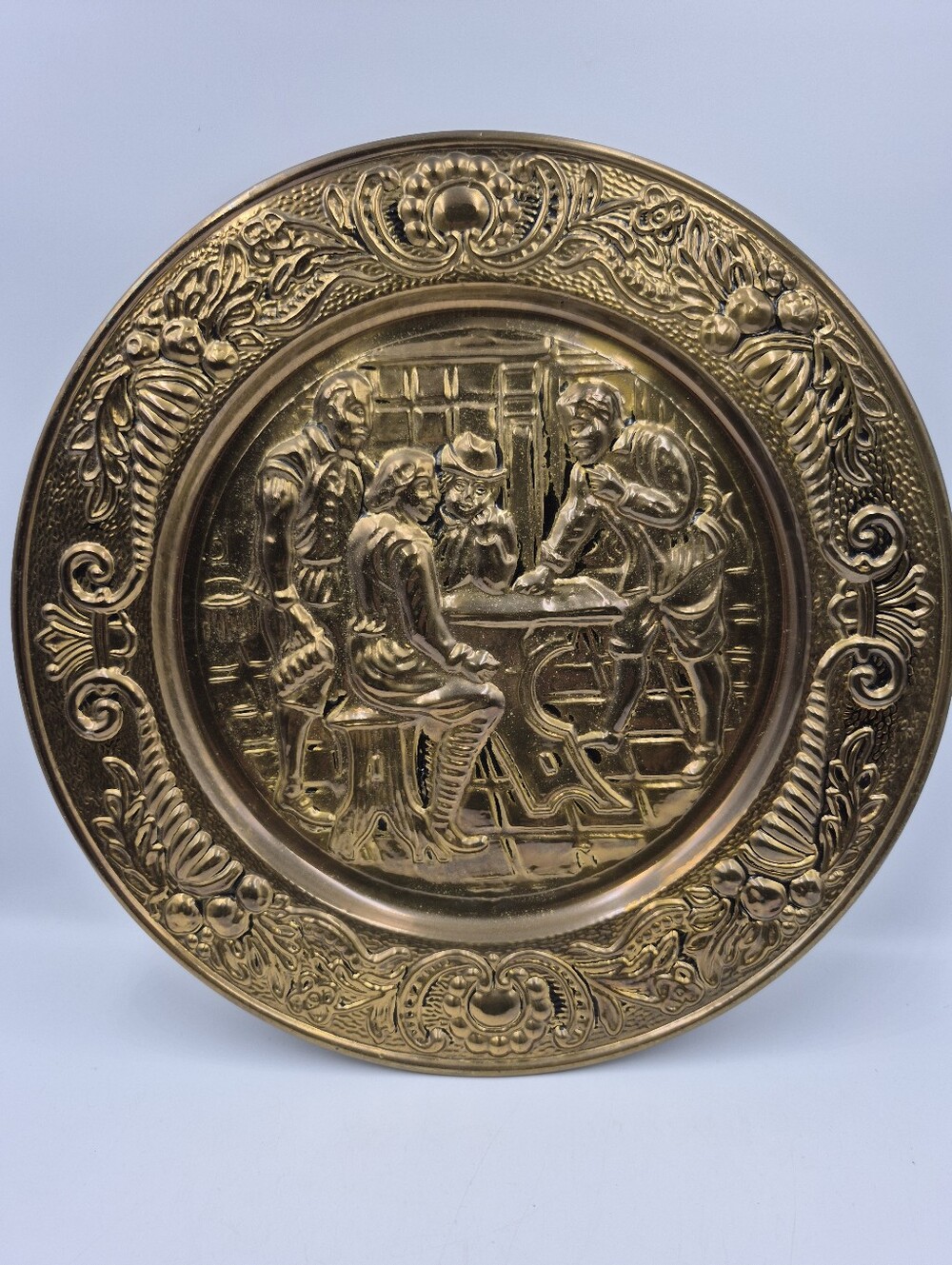 Vintage Brass Wall Plaque